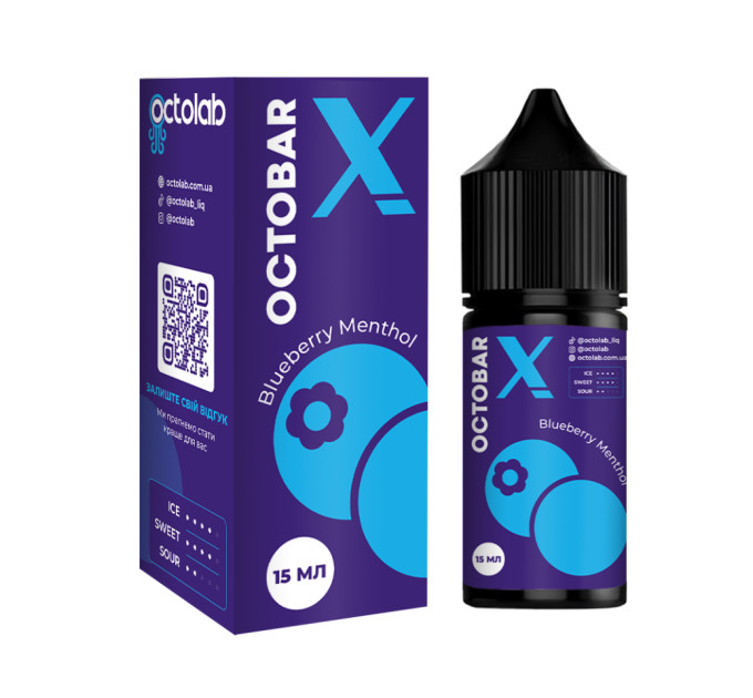 Набiр Octobar X Blueberry Menthol 30 ml