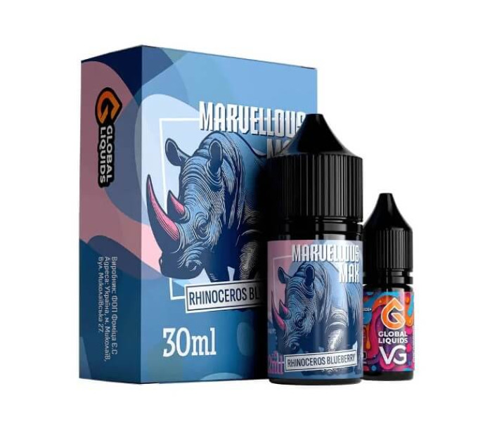 Набiр Marvellous Max salt Rhinoceros Blueberry 30ml