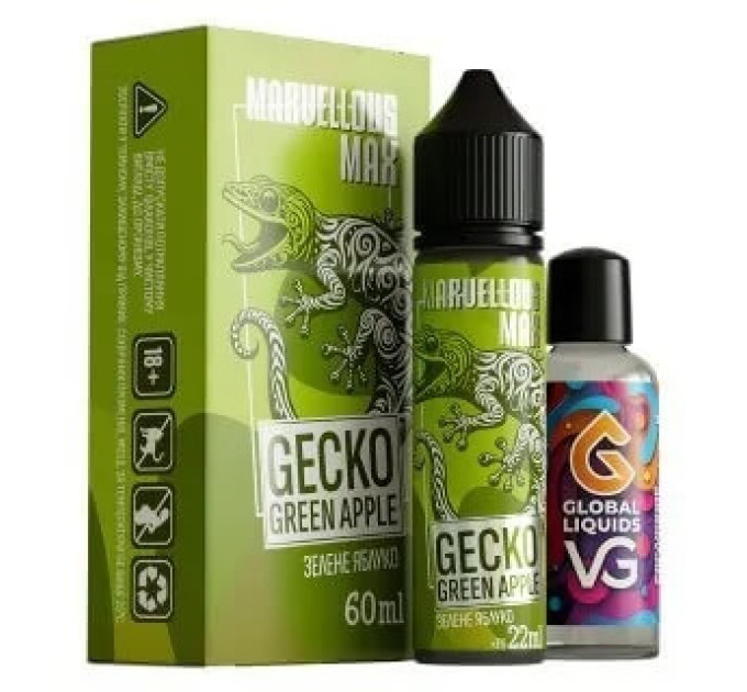 Набор Marvellous Max Gecko Green Apple 60 ml