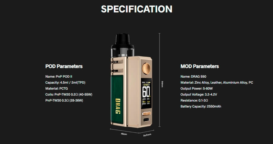 VOOPOO DRAG E60